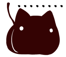 Black gourd cat English edition sticker #9344695