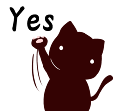 Black gourd cat English edition sticker #9344698