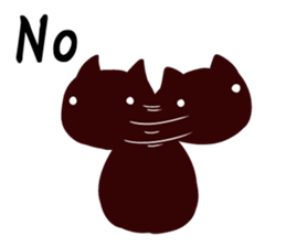 Black gourd cat English edition sticker #9344700