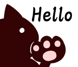 Black gourd cat English edition sticker #9344701