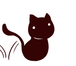 Black gourd cat English edition sticker #9344702