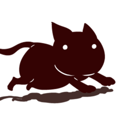 Black gourd cat English edition sticker #9344703