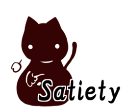 Black gourd cat English edition sticker #9344705