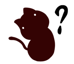 Black gourd cat English edition sticker #9344706