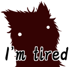 Black gourd cat English edition sticker #9344707