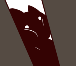 Black gourd cat English edition sticker #9344709