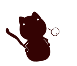 Black gourd cat English edition sticker #9344710