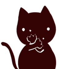 Black gourd cat English edition sticker #9344711