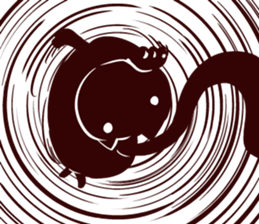 Black gourd cat English edition sticker #9344712