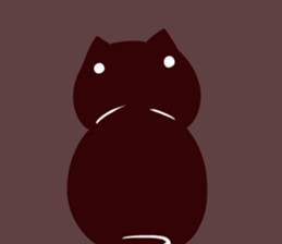 Black gourd cat English edition sticker #9344715
