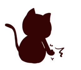 Black gourd cat English edition sticker #9344717