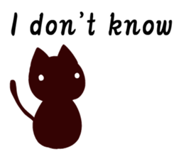 Black gourd cat English edition sticker #9344718