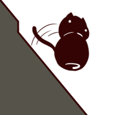 Black gourd cat English edition sticker #9344719