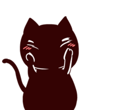 Black gourd cat English edition sticker #9344722