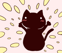 Black gourd cat English edition sticker #9344723