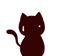 Black gourd cat English edition sticker #9344726