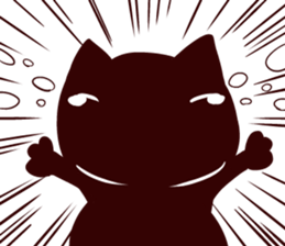 Black gourd cat English edition sticker #9344727