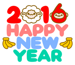 New Year of 2016 monkeys year sticker sticker #9345408