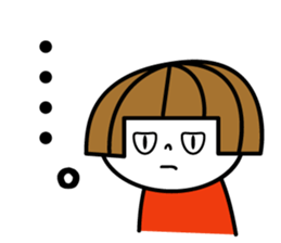 Bobbed girl ! sticker #9345739