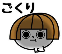 Bobbed girl ! sticker #9345758