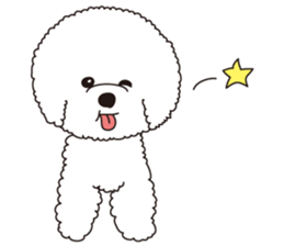 Lovely fluffy Bichon frise sticker #9346133