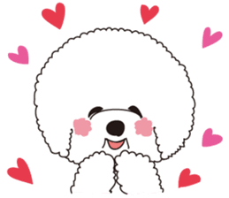 Lovely fluffy Bichon frise sticker #9346135