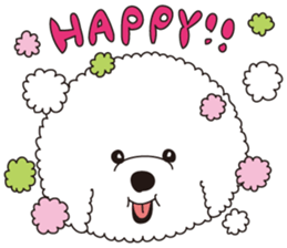 Lovely fluffy Bichon frise sticker #9346137