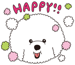 Lovely fluffy Bichon frise sticker #9346137