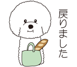 Lovely fluffy Bichon frise sticker #9346145