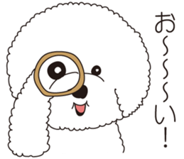 Lovely fluffy Bichon frise sticker #9346146