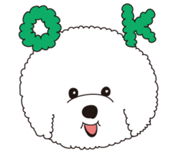 Lovely fluffy Bichon frise sticker #9346148