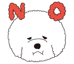 Lovely fluffy Bichon frise sticker #9346150