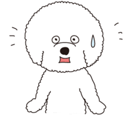 Lovely fluffy Bichon frise sticker #9346152