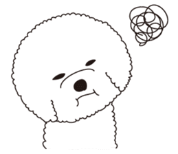 Lovely fluffy Bichon frise sticker #9346153