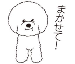 Lovely fluffy Bichon frise sticker #9346155