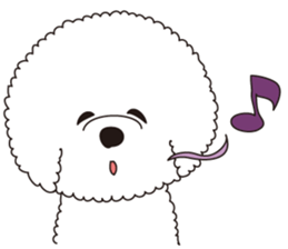 Lovely fluffy Bichon frise sticker #9346157