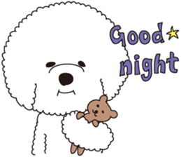 Lovely fluffy Bichon frise sticker #9346159