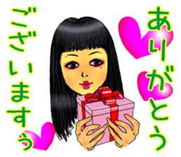 female cabaret club employee sticker #9346328