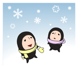 Zentai-man winter days sticker #9346848