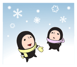 Zentai-man winter days sticker #9346848