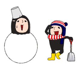 Zentai-man winter days sticker #9346849