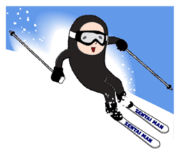 Zentai-man winter days sticker #9346852