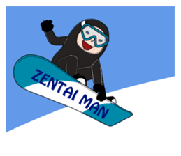 Zentai-man winter days sticker #9346853