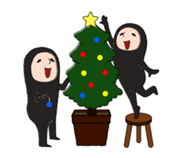 Zentai-man winter days sticker #9346856