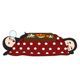 Zentai-man winter days sticker #9346863