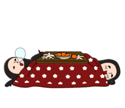 Zentai-man winter days sticker #9346863