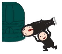 Zentai-man winter days sticker #9346867