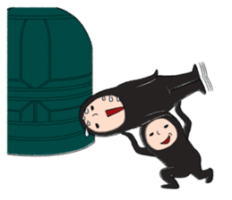 Zentai-man winter days sticker #9346867