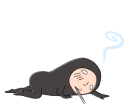 Zentai-man winter days sticker #9346871