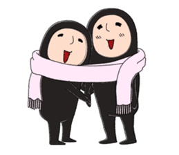 Zentai-man winter days sticker #9346878